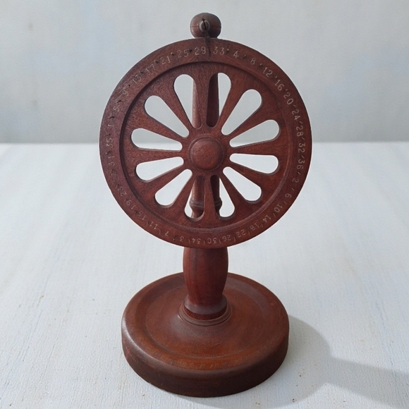 Handmade Other - Wooden game wheel vintage handmade Vintage Wooden Roulette Wheel Decor